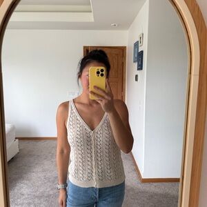 J. Crew Knit Button Down Tank Top Size Medium